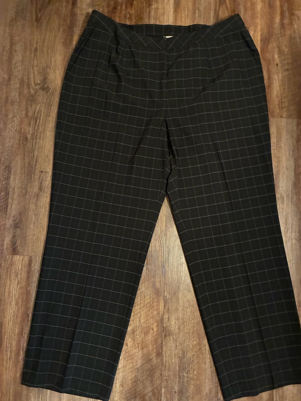Sigrid Olsen NWT Women’s office Black Windowpane Dress Pants with Pockets. 18 W